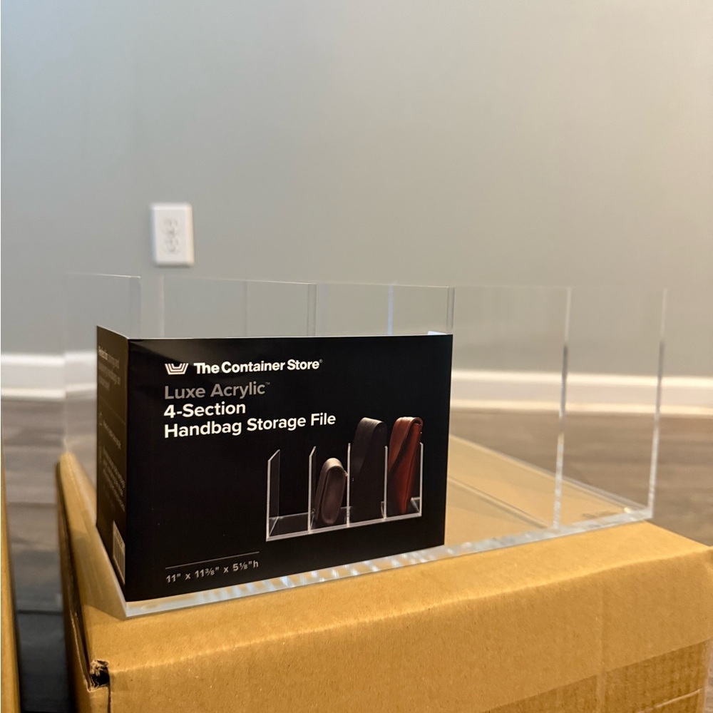 The Container Store Clear Acrylic Handbag Storage File - Picture 2 of 6